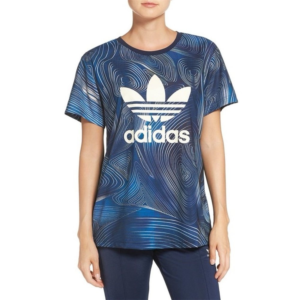 Adidas Blue Geology Boyfriend Tee